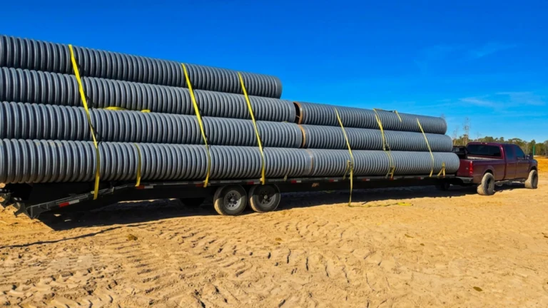 TDR PRO corrugated polypropylene pipe and fittings installed at Kelly Ranch, Aledo, Texas