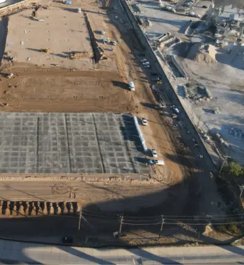 Corrugated polypropylene pipe Laredo — TDR PRO PP storm pipe set beneath truck corridors at North Laredo Industrial Park, Laredo, TX