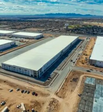 Logistics park drainage El Paso — TDR PRO PP storm pipe set beneath truck courts at Gateway Logistics Park, El Paso, TX