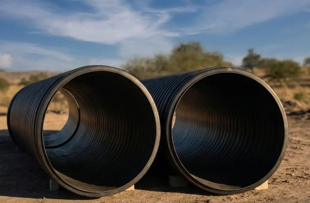 TDR ULTRA dual-wall HDPE pipe on a Texas jobsite