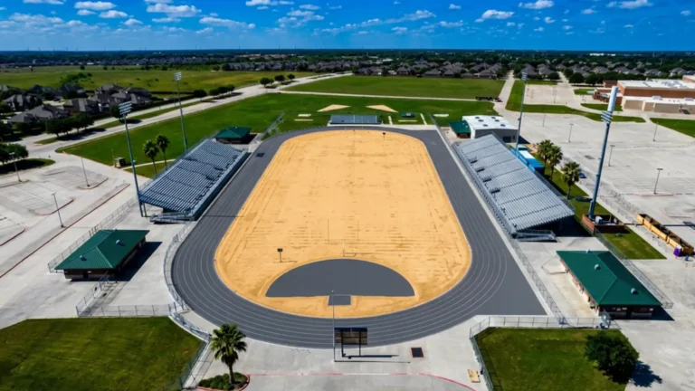 Athletic field drainage Fort Worth — TDR ULTRA 8–18 in corrugated HDPE pipe being installed at North Crowley Practice Fields, Fort Worth, Texas