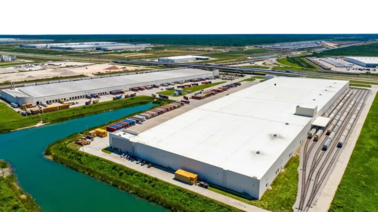 Industrial park drainage Katy — TDR ULTRA 12–60 in corrugated HDPE pipe being installed at Grand Central West Industrial Park, Katy, Texas