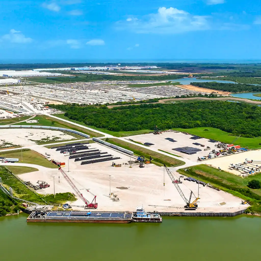 Industrial corridor drainage Baytown — TDR ULTRA corrugated HDPE drainage layout prepared for the Cedar Port Industrial Park expansion, Baytown, Texas