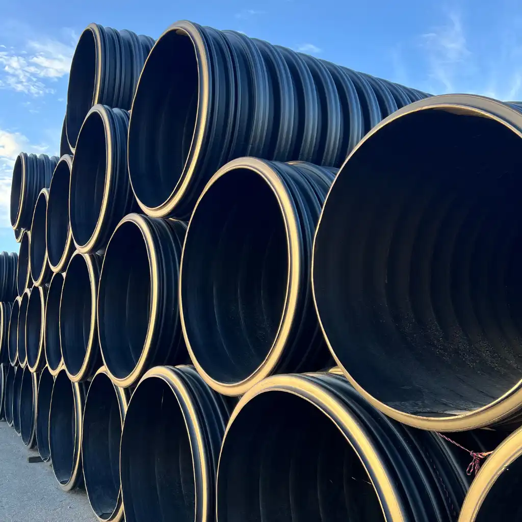 Industrial site drainage Montgomery — lightweight TDR ULTRA HDPE pipe following site topography at Lone Star Parkway, Montgomery County, TX