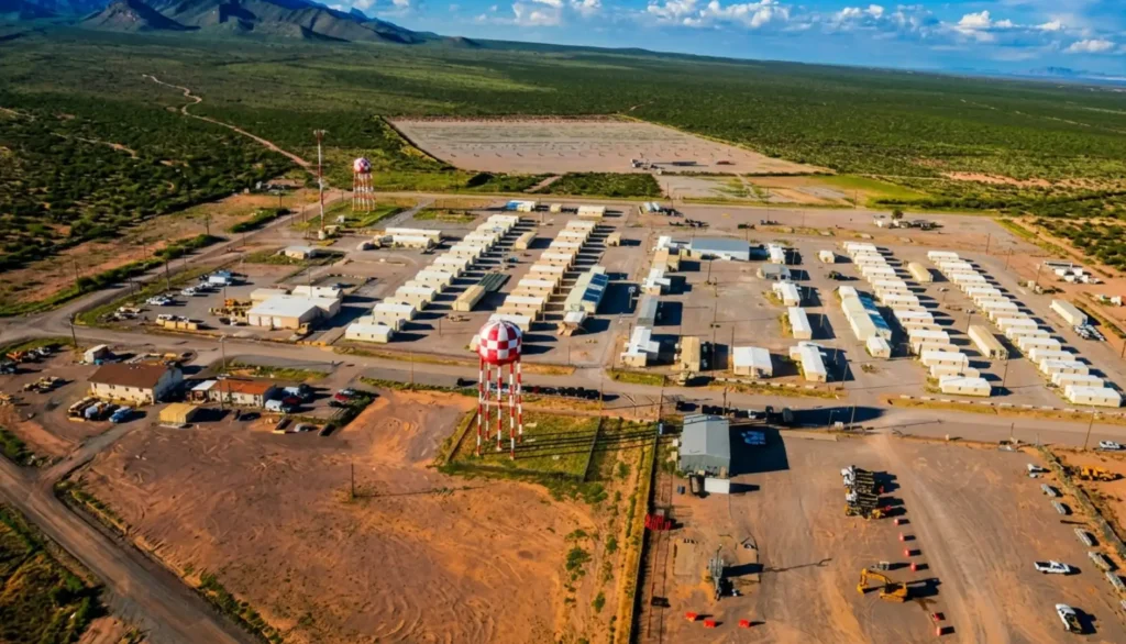 Military logistics drainage El Paso — TDR ULTRA 12–42 in corrugated HDPE pipe being installed at the Fort Bliss Adjacent Development, El Paso, Texas