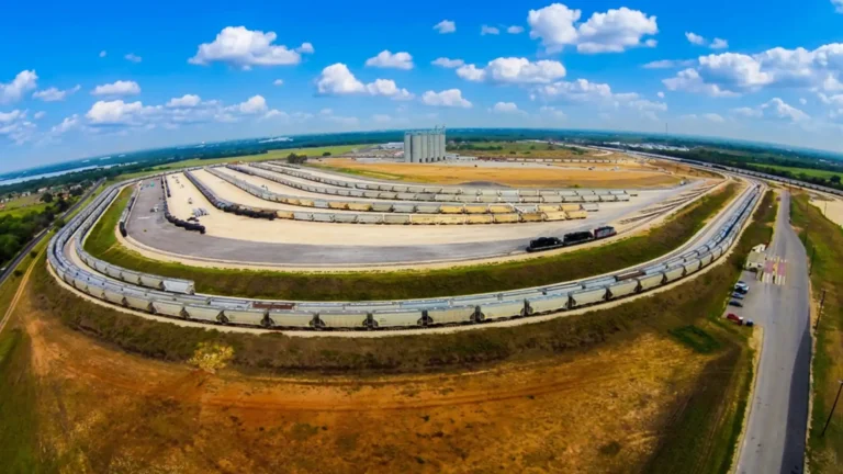 Rail park drainage Elmendorf — TDR ULTRA 15–42 in corrugated HDPE pipe being installed at Alamo Junction Rail Park, Elmendorf, Texas