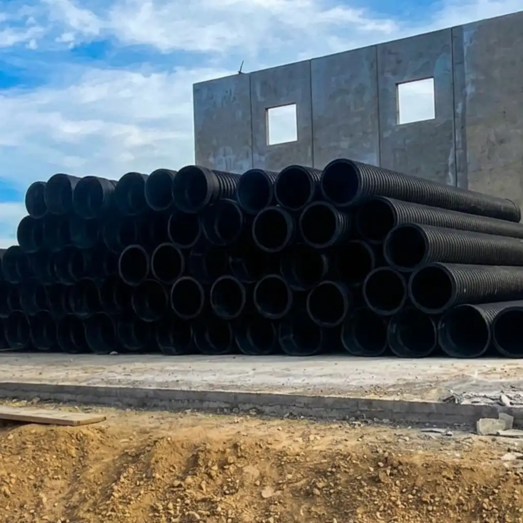 Retail site drainage El Paso — TDR ULTRA HDPE pipe set along the Montana Avenue corridor at Montana Commons, El Paso, TX