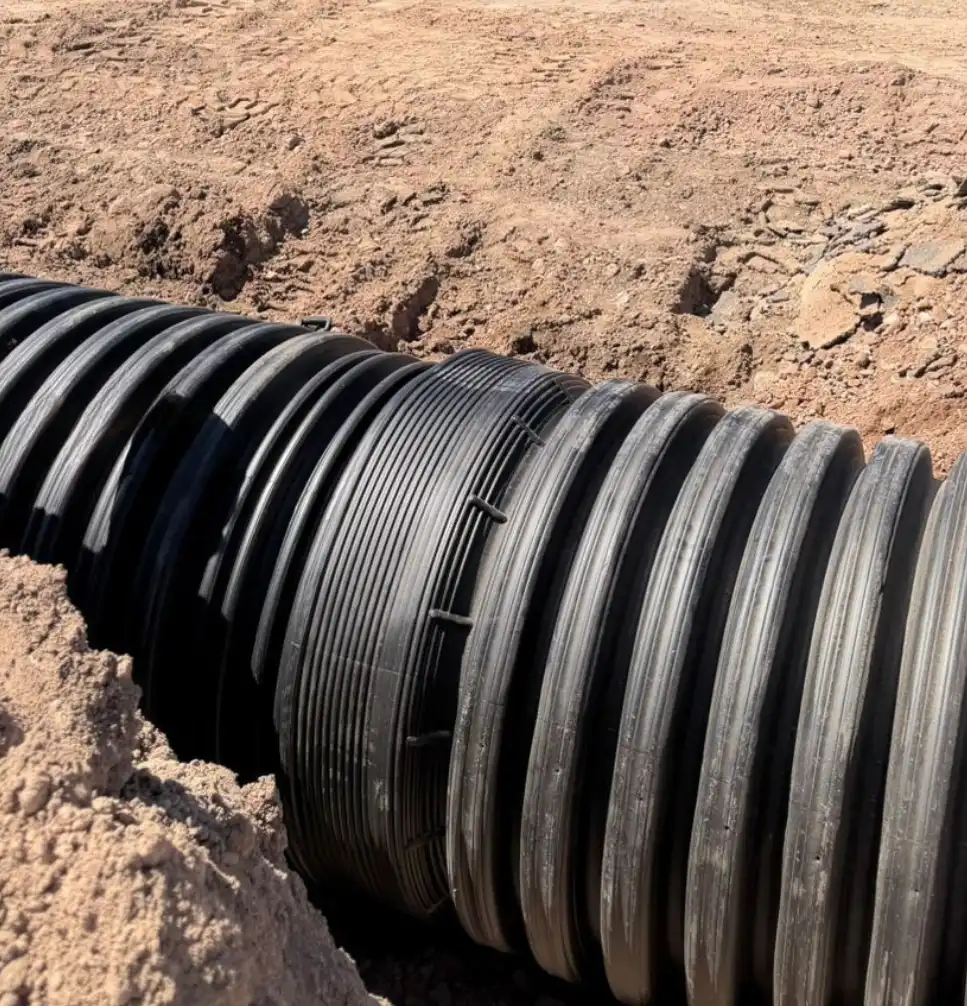 School drainage Burton — TDR ULTRA corrugated HDPE drainage pipe planned for the Burton High School campus, Burton, Texas