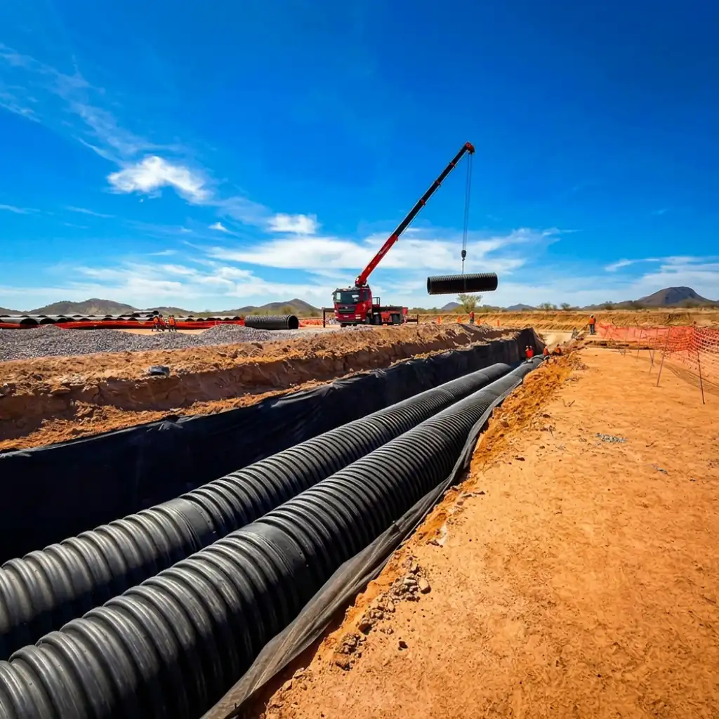 Comparison of a conventional drain versus a French drain with geotextile — TDR Pipe