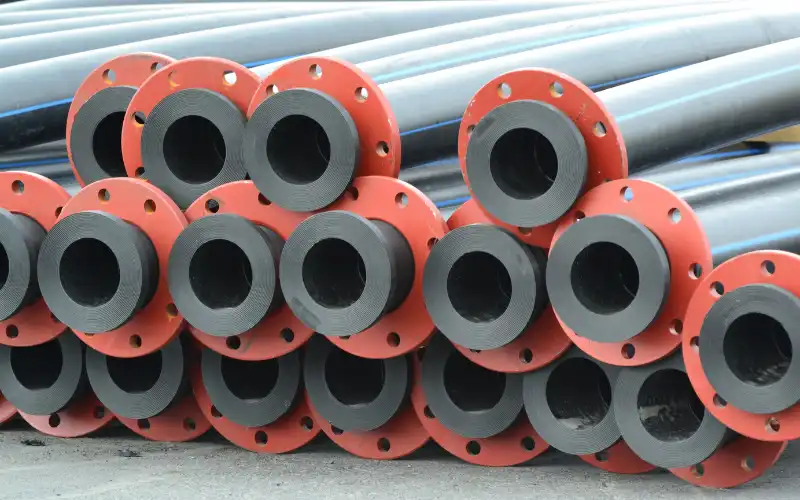 TDR FORZA HDPE smooth pressure pipes with flange connections inventory storage